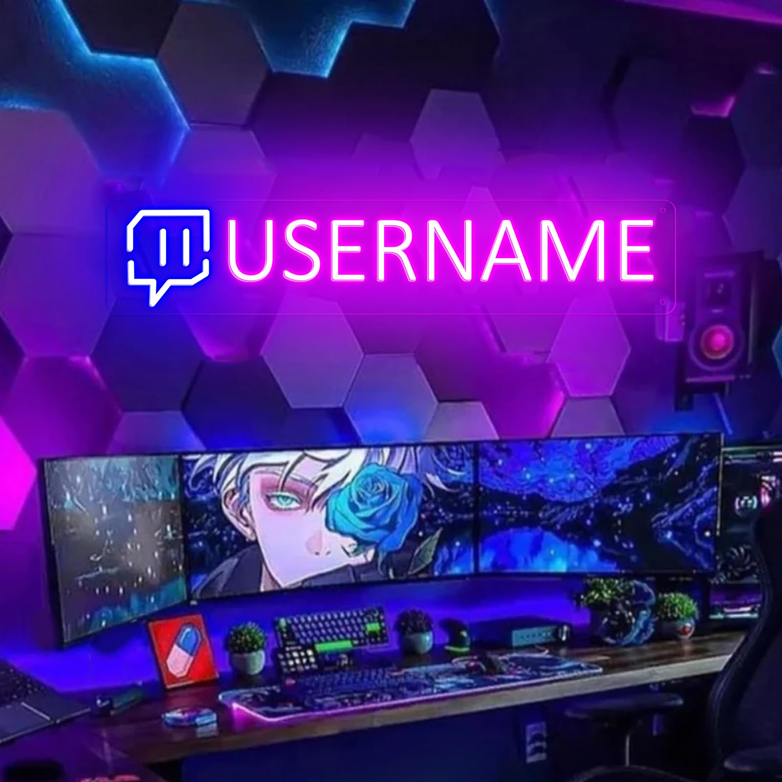 Custom Twitch Username Neon Signs - 50