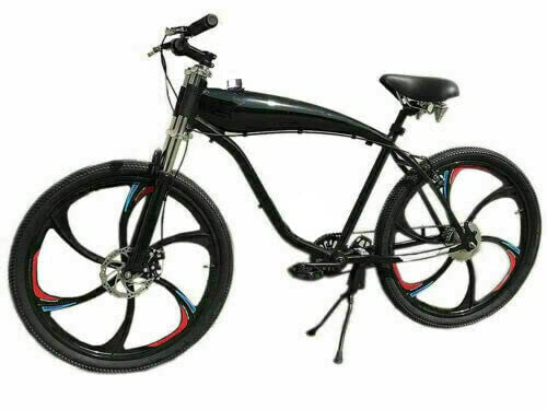 2.4L Black Bicycle Gas Tank - Built-in Fuel Tank Frame for Motorized Bikes | Durable Fuel Storage Solution for Commuting & Off-Road Cycling