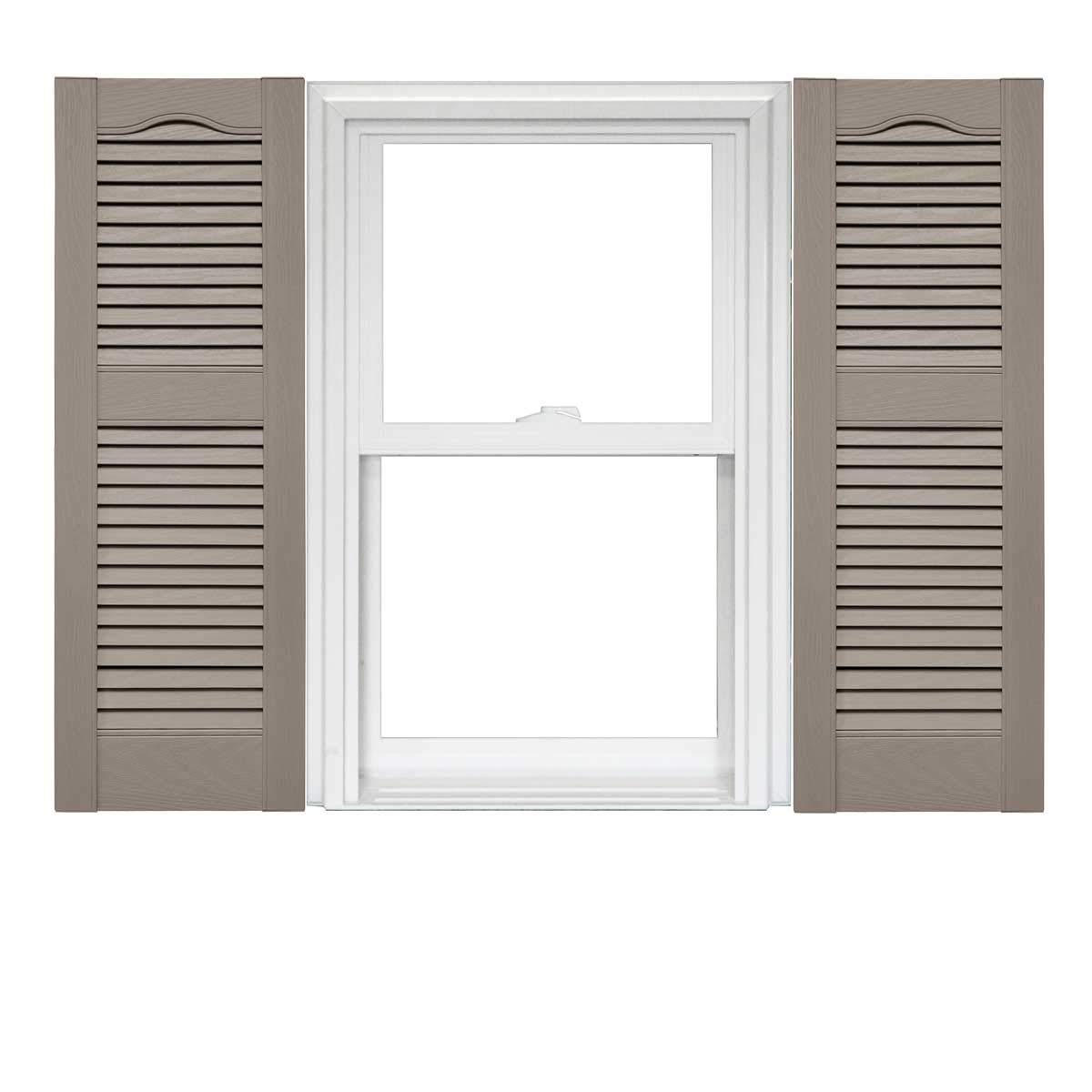 Mid America Open Louver Vinyl Shutters (1 Pair) - 14.5