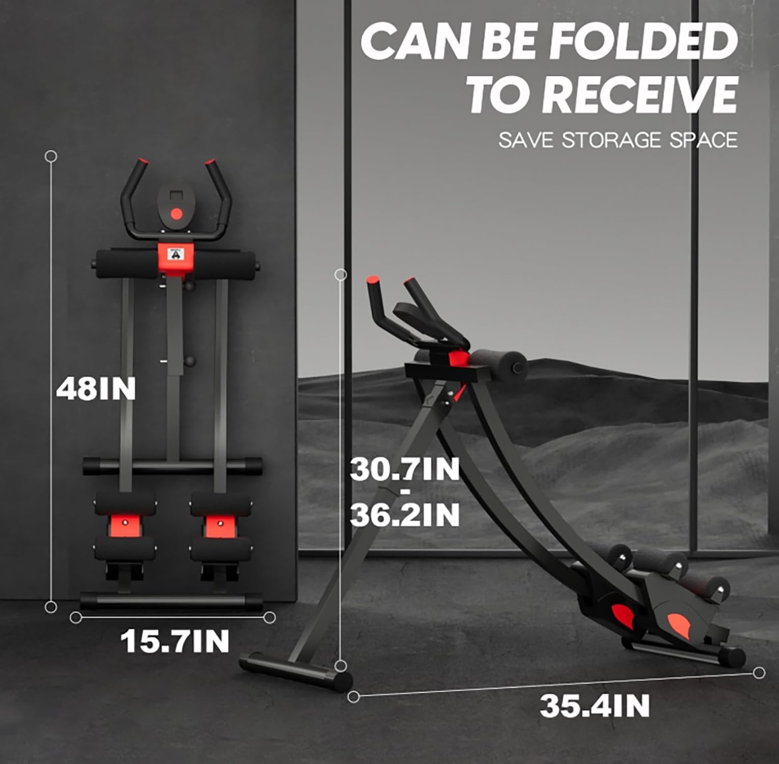 Adjustable Abdominal Trainer Machine - Core Strength Workout Equipment for Home & Gym | Foldable Ab Cruncher for Men & Women | Perfect for Home Fitness, Office Exercise & Full-Body Training