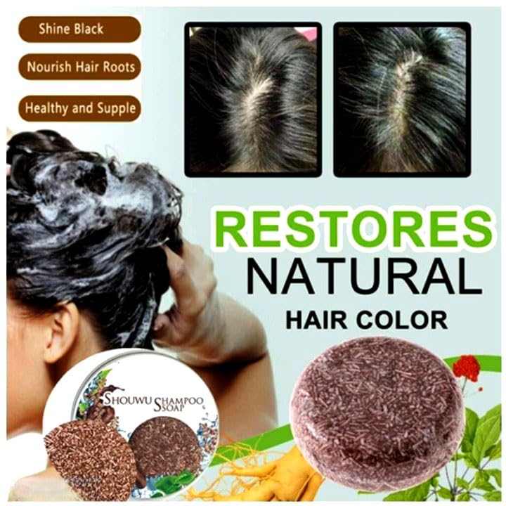100% Natural Organic Grey Reverse Bar - Darkening & Volumizing Hair Conditioner Soap for Moisturized, Healthy Hair | Perfect for Color-Treated, Dry or Damaged Hair at Home Salon Care