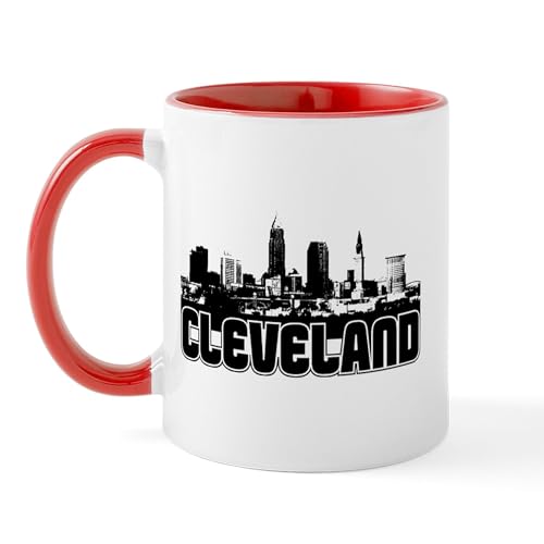 White/Red Inside - Cleveland Skyline Mug