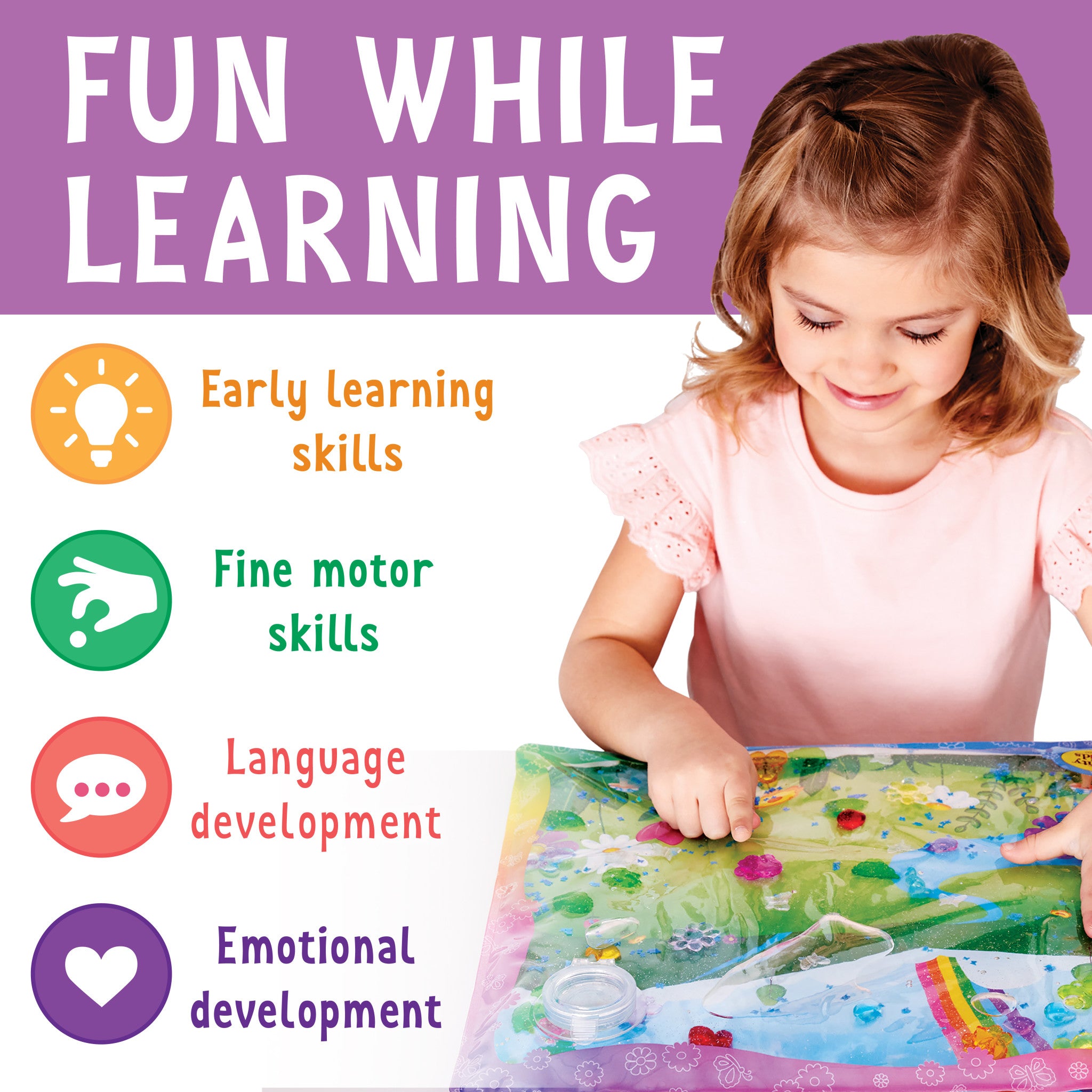 Sensory Squish Bag Butterfly Garden - Stress Relief & Tactile Sensory Toy for Kids & Adults - Perfect for Anxiety Relief, Autism Therapy, and Classroom Sensory Play #6404000