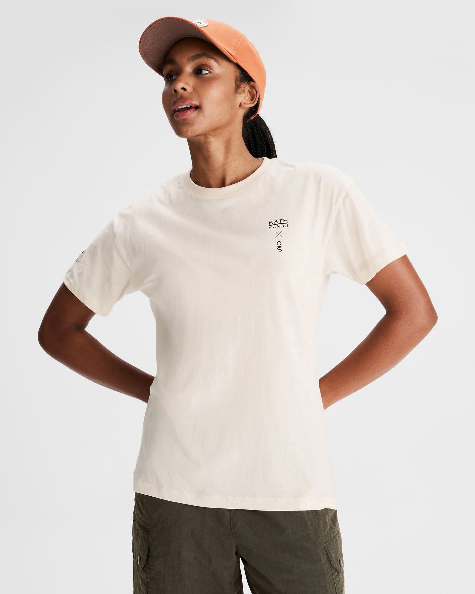 Organic Cotton Women's T-Shirt by O.Smither Lines - Soft Natural Tee for Casual Wear, Yoga & Everyday Comfort