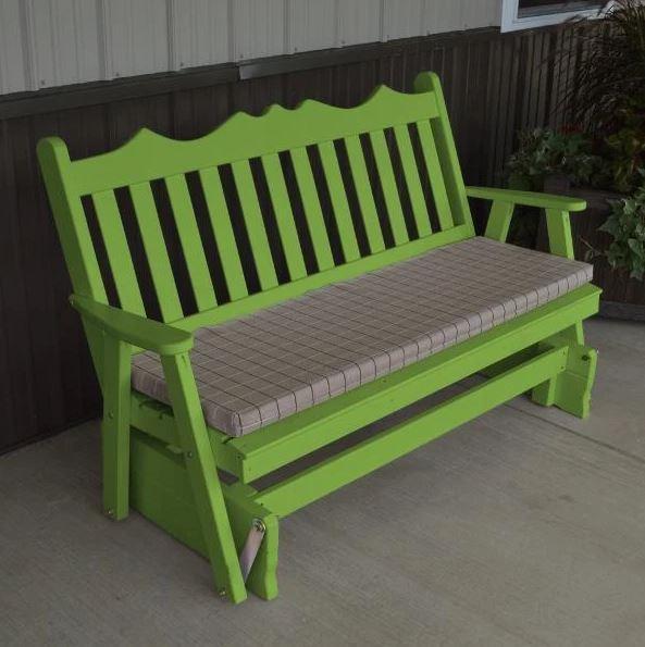 A & L Furniture Yellow Pine Royal English Glider Rocking Chair - Solid Wood Rocker for Nursery, Porch, or Living Room - Perfect for Relaxing & Nursing