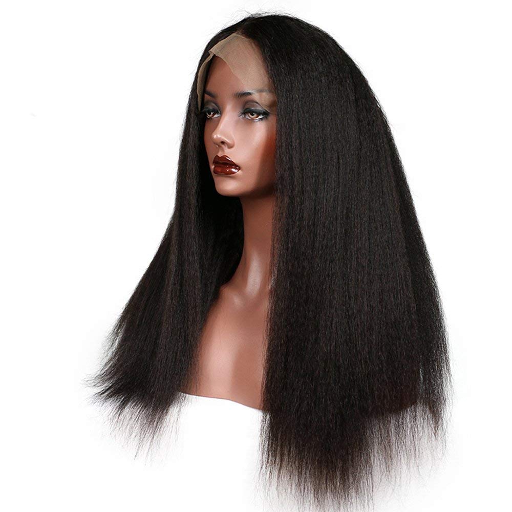 360 Lace Frontal Wig Human Hair Pre Plucked with Baby Hair - Kinky Straight 12