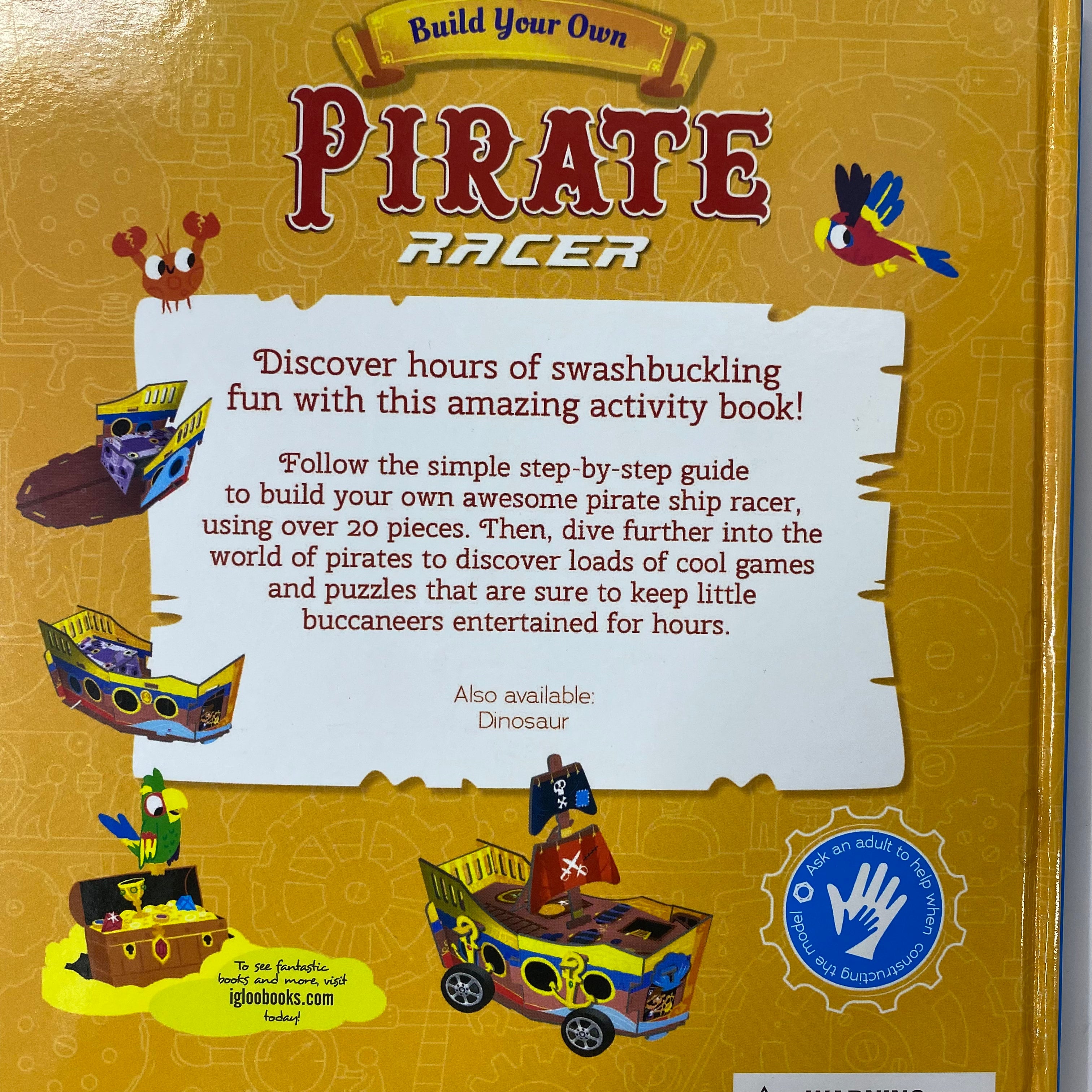 DIY Pirate Racer Kit - Build Your Own Wooden Toy Boat for Kids | Fun STEM Learning Activity & Pool Bathtub Play