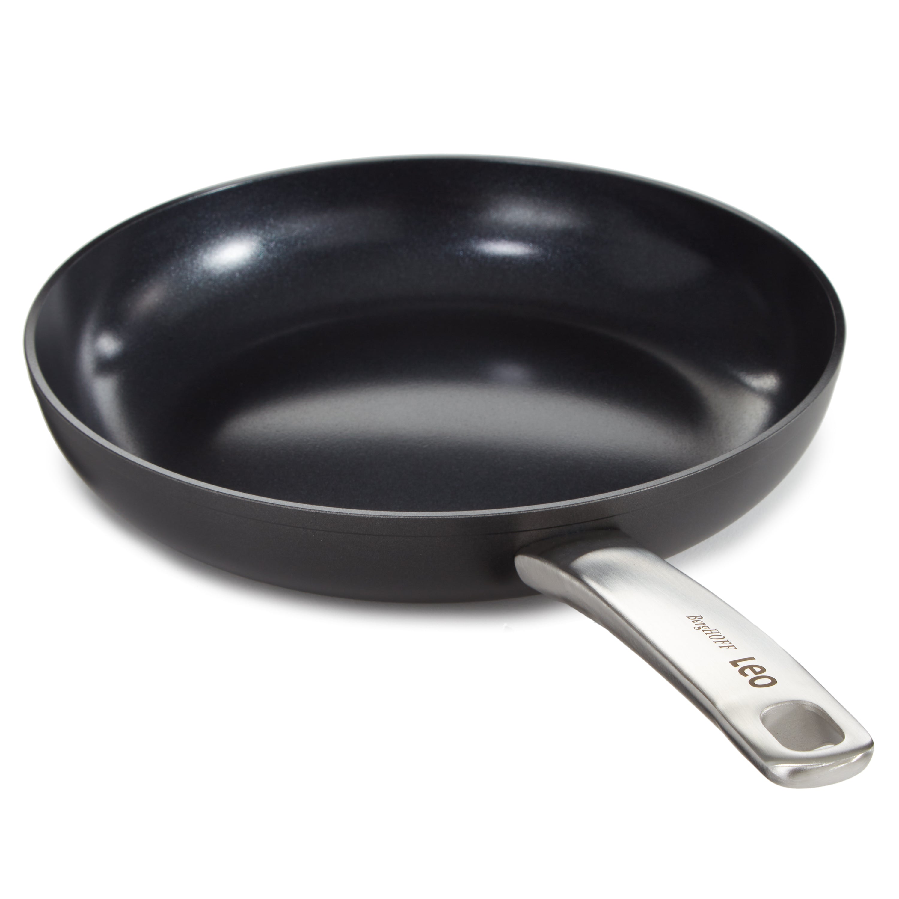 BergHOFF Leo 10-Inch Nonstick Ceramic Frying Pan - Graphite Coating, Eco-Friendly Recycled Material - Perfect for Sauteing, Frying & Healthy Cooking