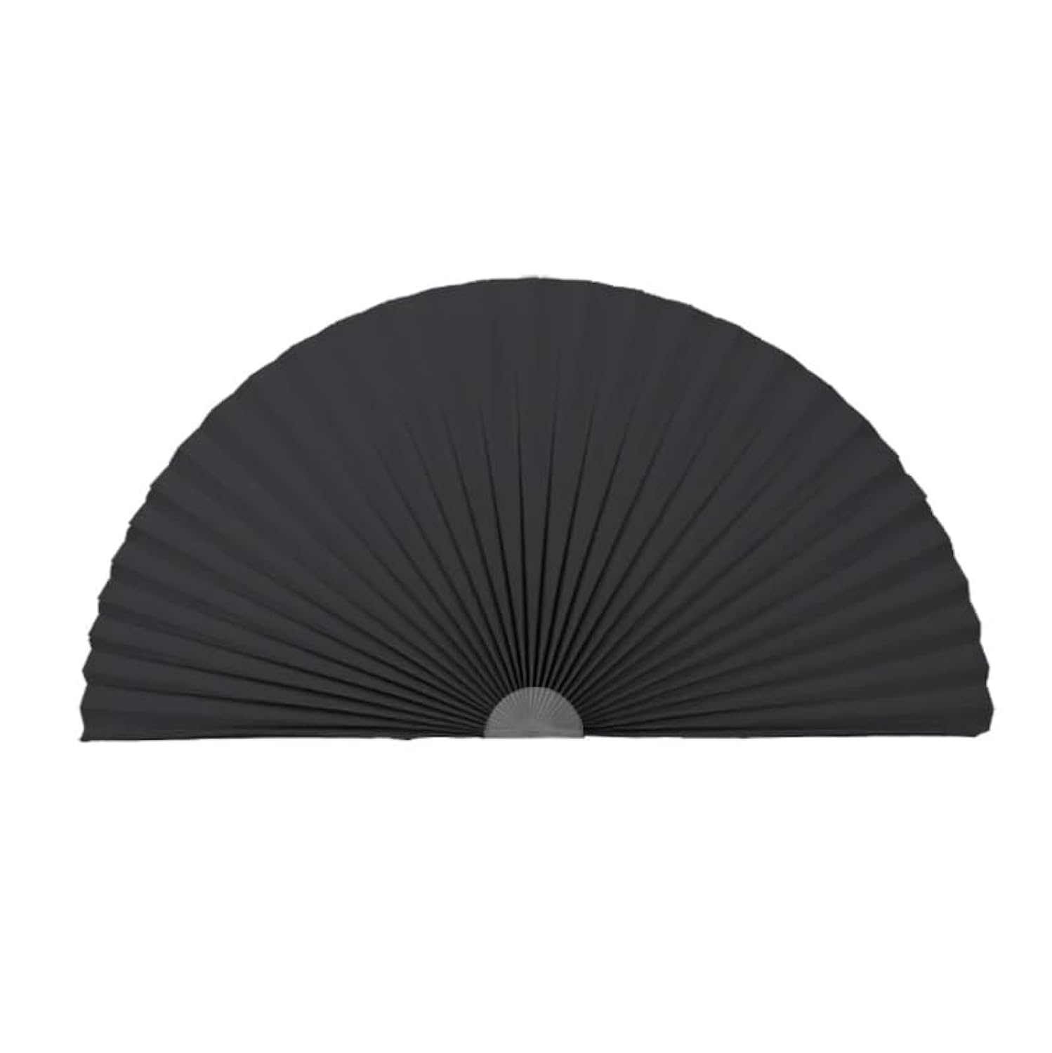 Black Arch Window Shade - Light Filtering Pleated Half Circle Self-Adhesive Fabric Blinds for Room Darkening - Easy Stick-On Installation (36