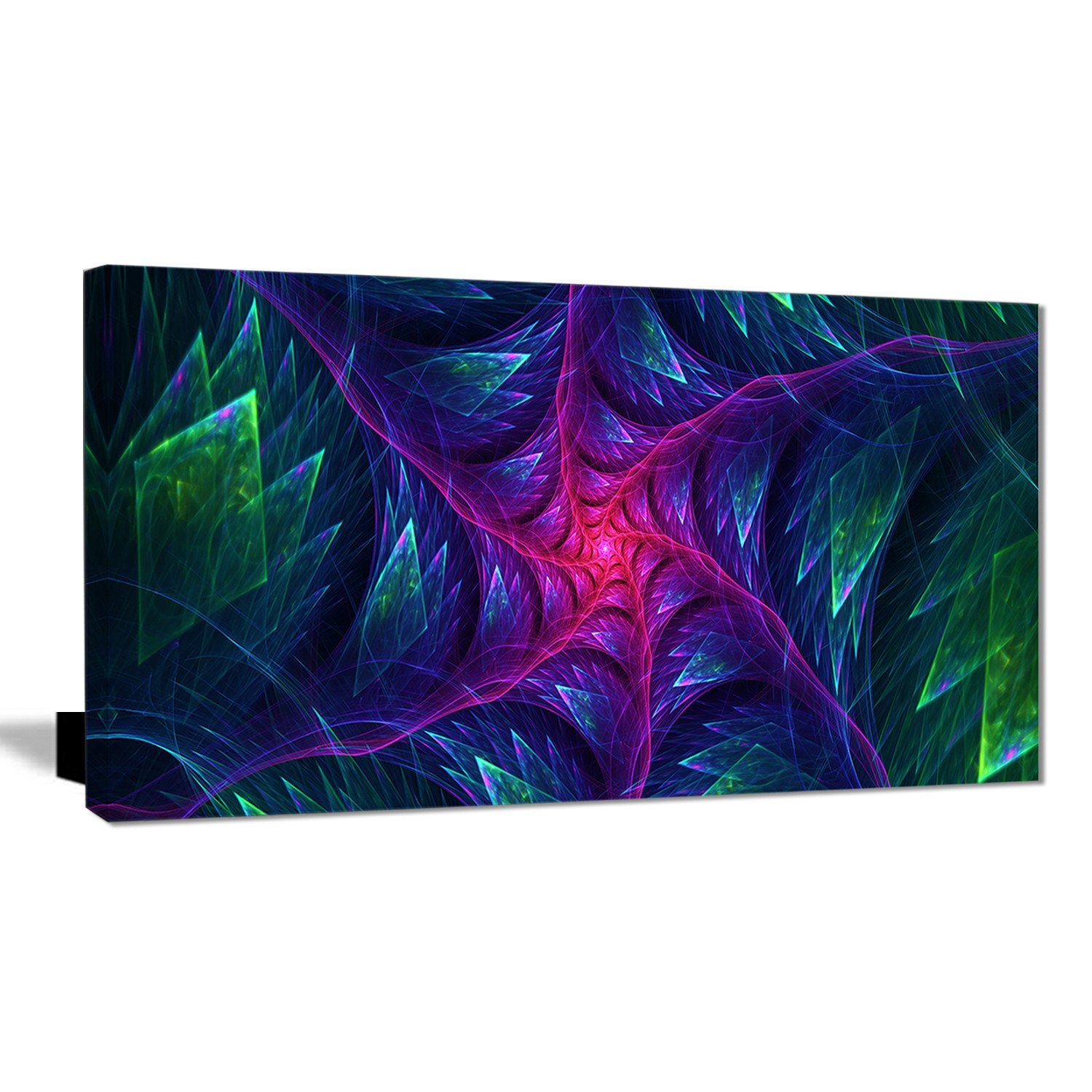 Digital Art PT3047-32-16 Purple Turbine in The Night - Abstract Wall Art Print 32x16 Inches - Modern Home Decor for Living Room, Bedroom & Office