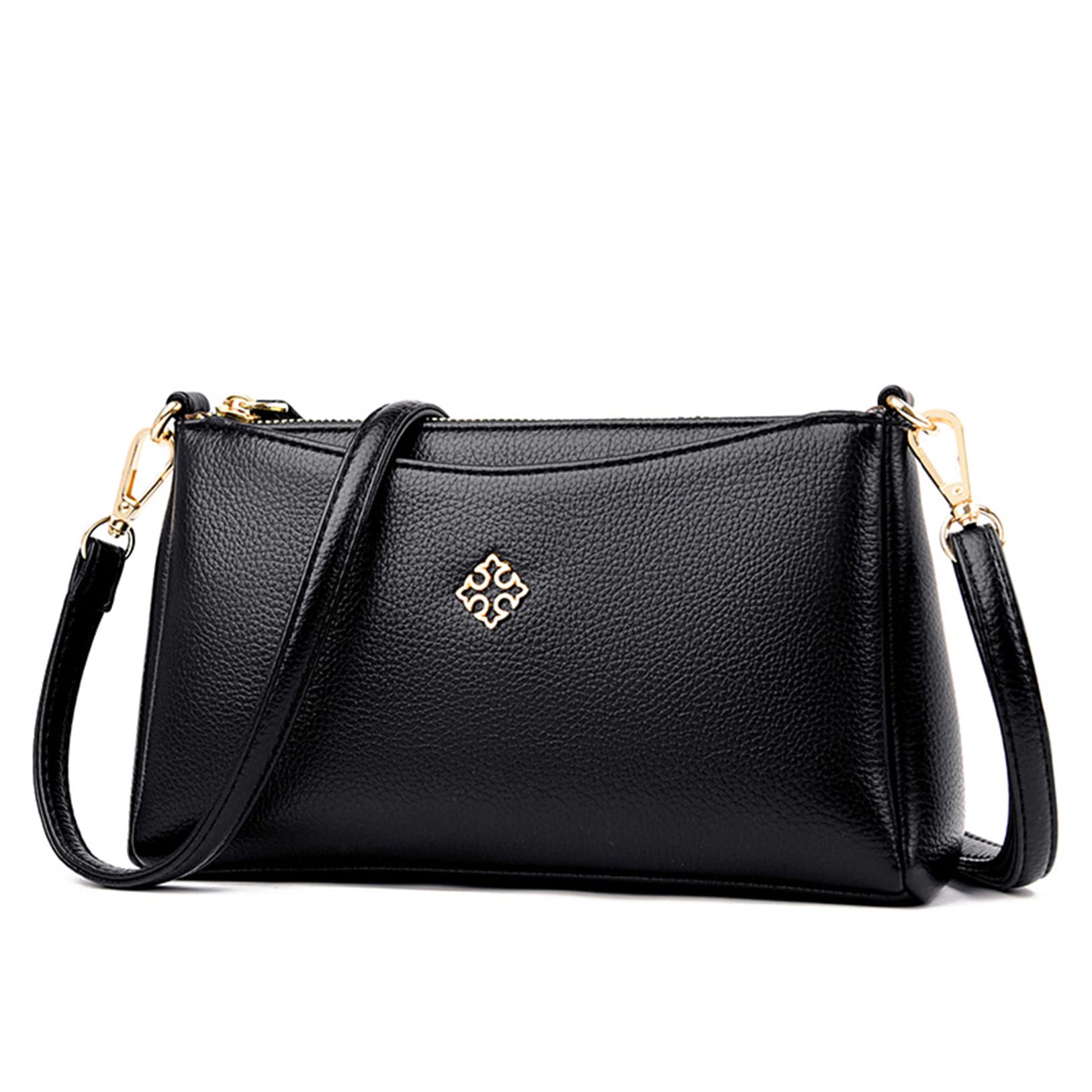 Women's Small Shoulder Bag Mini Purse - PU Leather Classic Crossbody Clutch for Ladies | 90s Y2K Vintage Handbag with Zipper Closure | Perfect for Daily Use, Travel & Night Out
