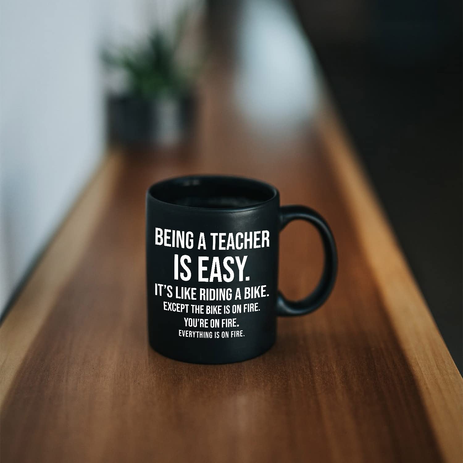 Funny Teacher Coffee Mug - 11oz or 15oz Ceramic Cup with 'Being A Teacher Is Easy' Sarcastic Design - Perfect Teacher Appreciation Gift, Back to School Present & Humorous Office Desk Accessory for Educators