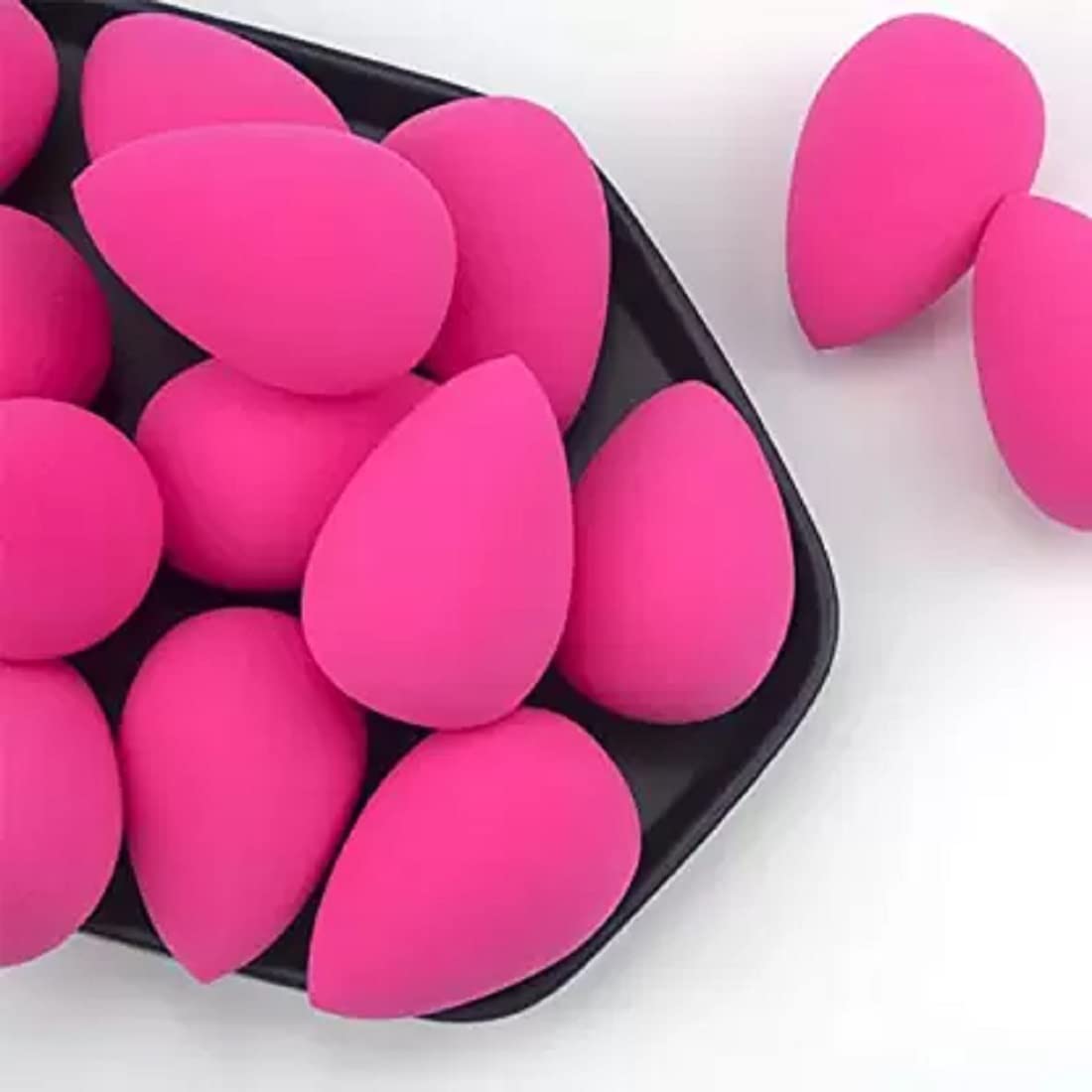 100PCS Artificial Nails with 3 Nail Glues & 4 Makeup Blender Sponges - Full Set for DIY Manicure & Flawless Makeup Application - Perfect for Home, Salon, Party & Special Occasions