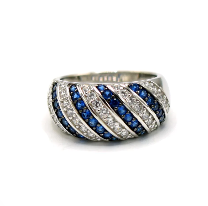Azul Twist Ring - Elegant Silver Stackable Ring for Women, Minimalist Boho Jewelry Gift for Her | Perfect for Everyday Wear, Date Nights & Special Occasions