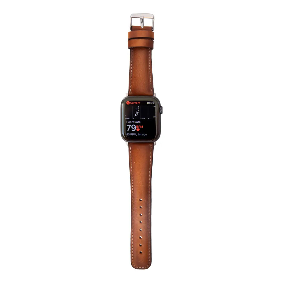 Premium Burnished Brown Leather Strap for Apple Watch - Classic & Stylish Replacement Band for Work, Gym & Everyday Wear