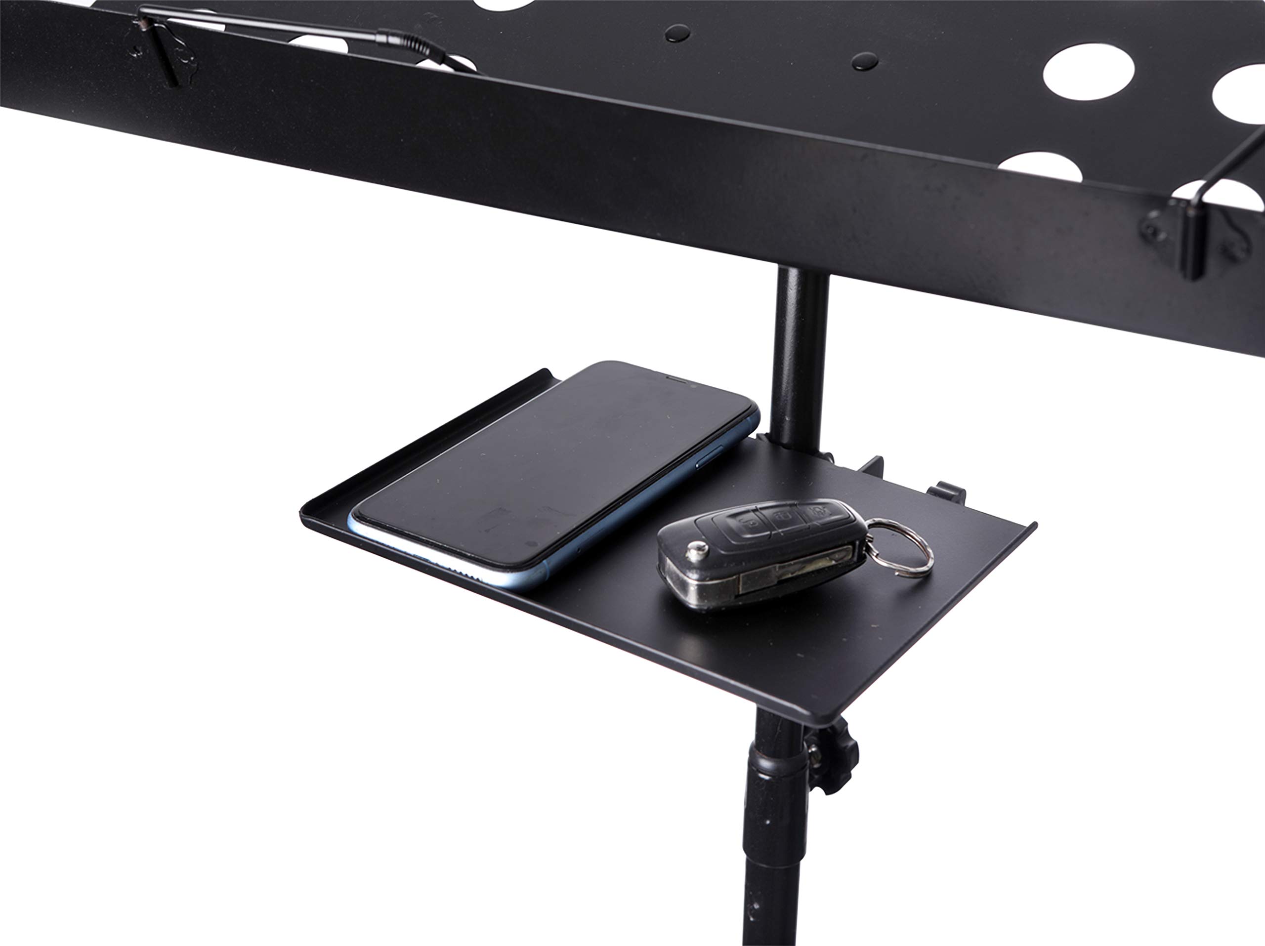 G Ganen Heavy Duty Steel Microphone Stand Tray - 7.95 Inch Music Sheet Holder with High Load Capacity | Perfect for Studio Recording, Live Performances & Instrument Stand Accessories