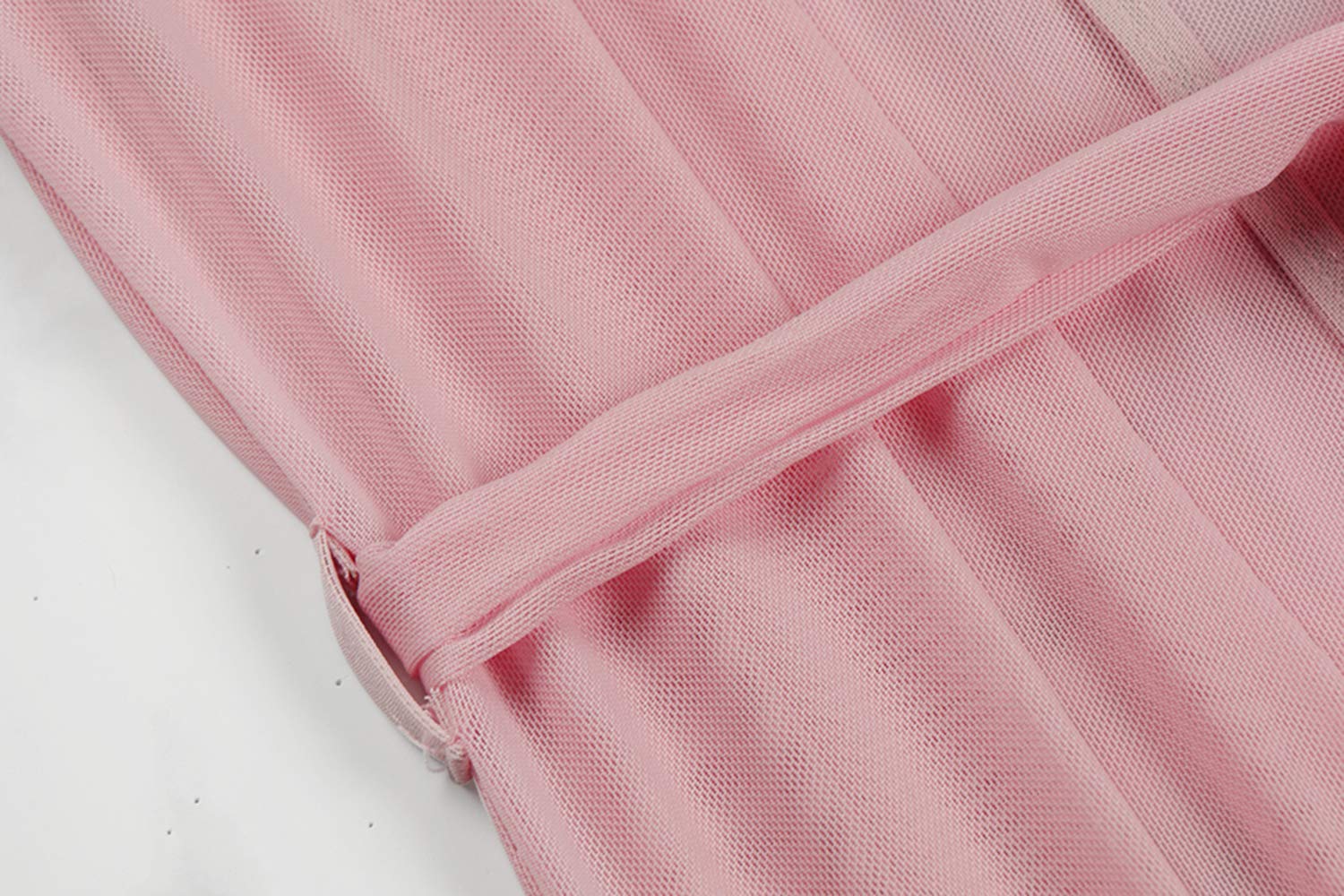 Pink Queen Women's Long Sleeve Flowy Maxi Swimsuit Cover Up Tie Front Beach Robe - Perfect for Poolside, Beach Vacation & Resort Wear