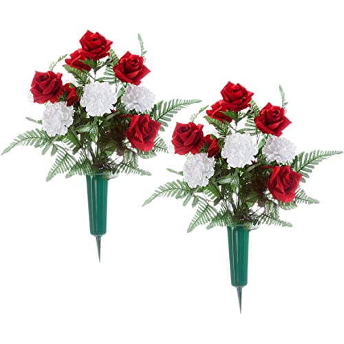 Rose and Carnation, Set of 2