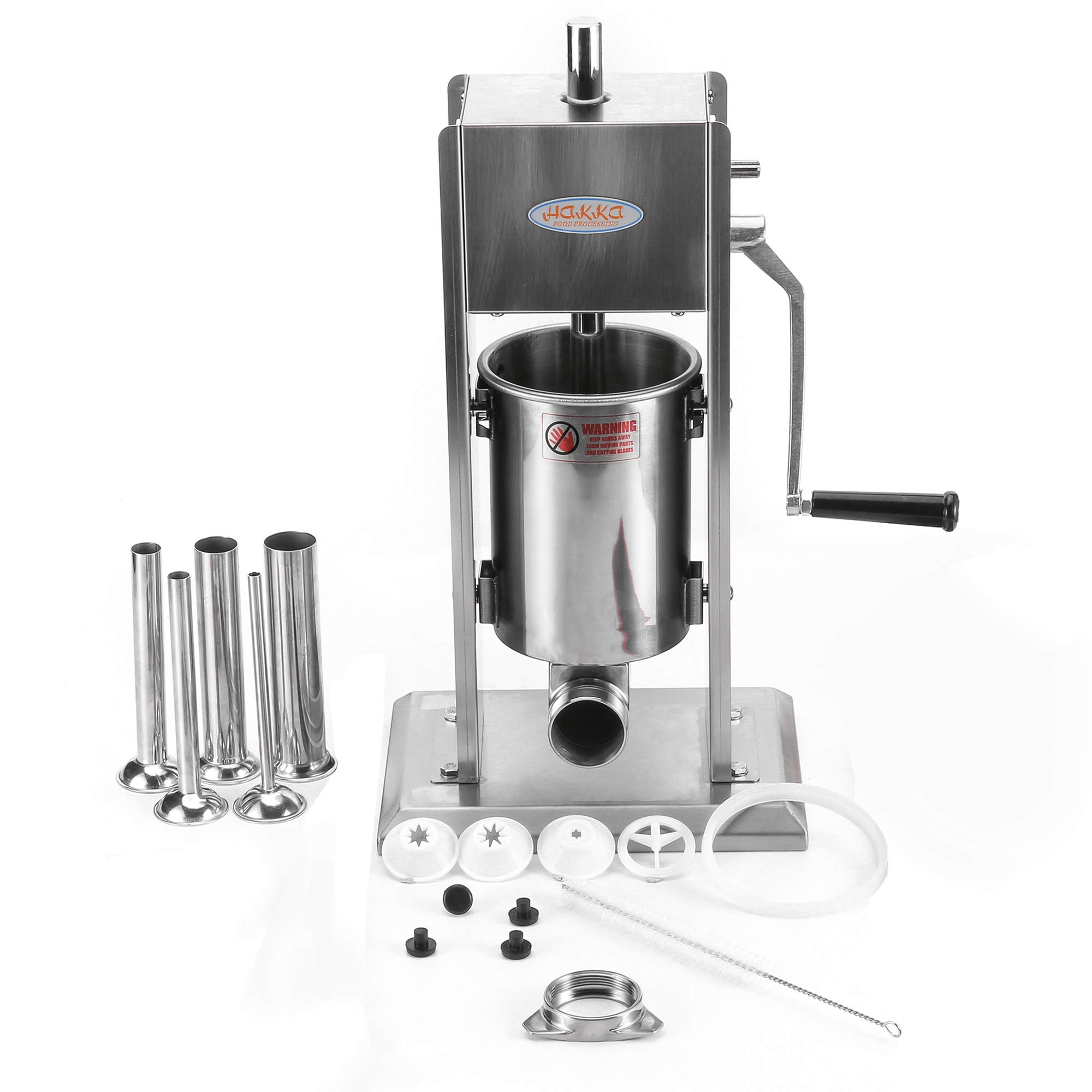 Stainless Steel Vertical Sausage Stuffer & Churro Maker - Dual Speed 7LB/3L Capacity for Home Kitchen & Commercial Use | Perfect for Sausage Making, Spanish Churros & Meat Processing