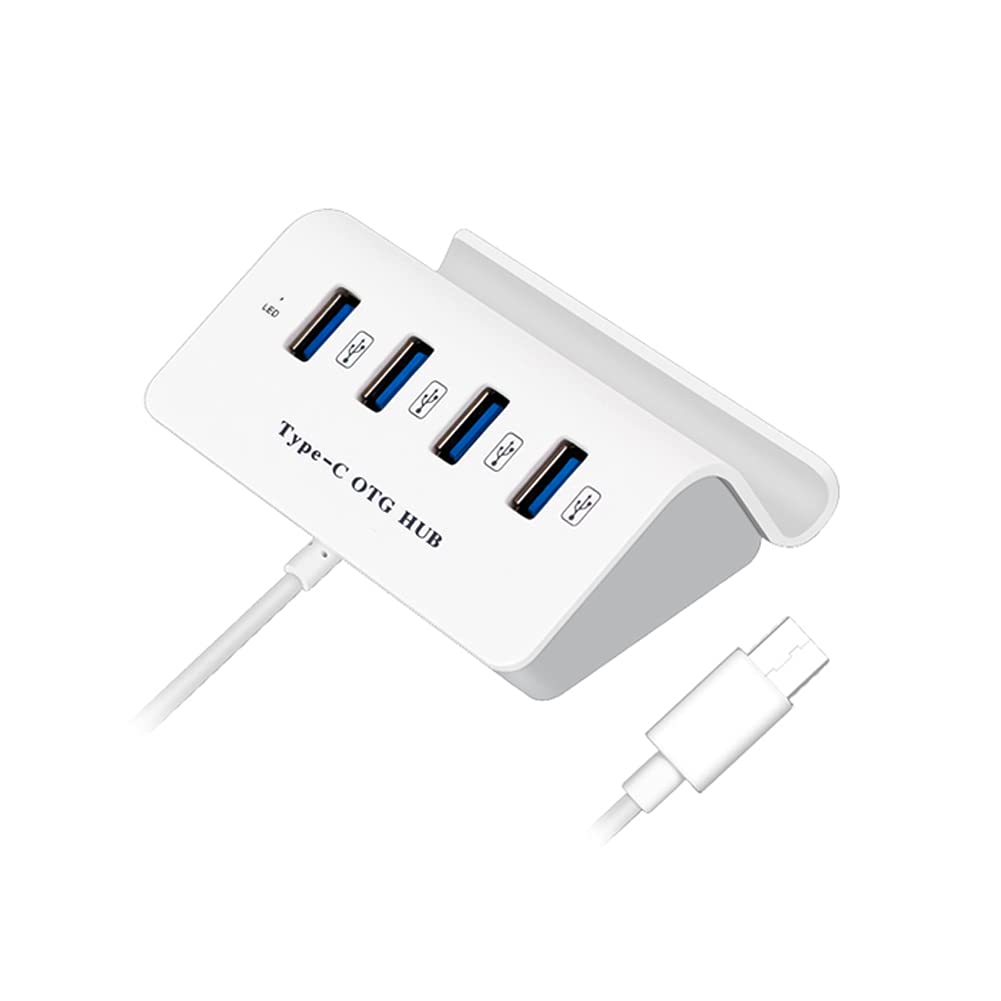 Bolwins Q19CS 5Gbps USB C Hub - 4-Port USB 3.0 Splitter Adapter, Type C to USB A Converter for MacBook Pro/Air, iPad Pro, Laptops - Connect Mouse, Keyboard, Flash Drive & External Hard Drive for Office & Home Use