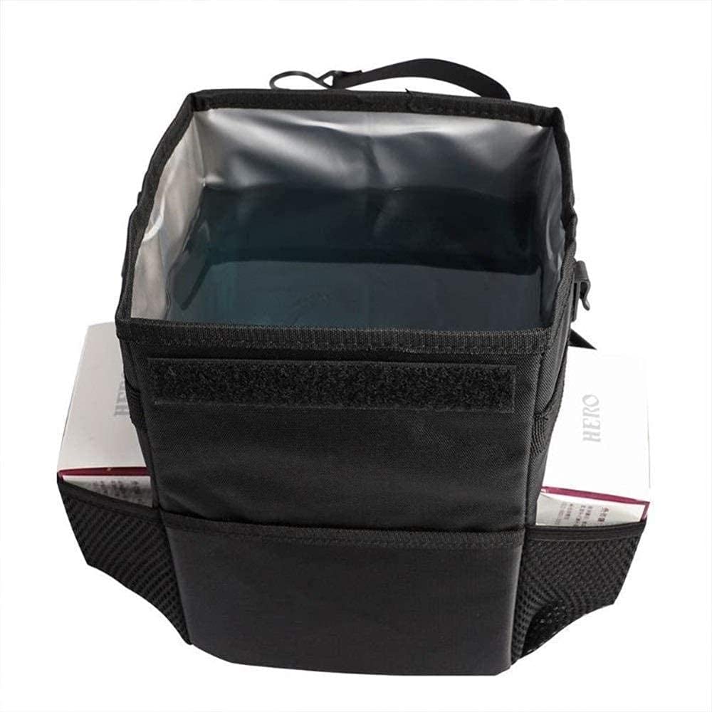 Auto Car Trash Can - Weighted Interior Rubbish Bin with Creative Storage Box, Foldable & Multifunctional for Sedans, SUVs and Road Trips - Perfect for Snack Wrappers, Tissues and Small Car Trash
