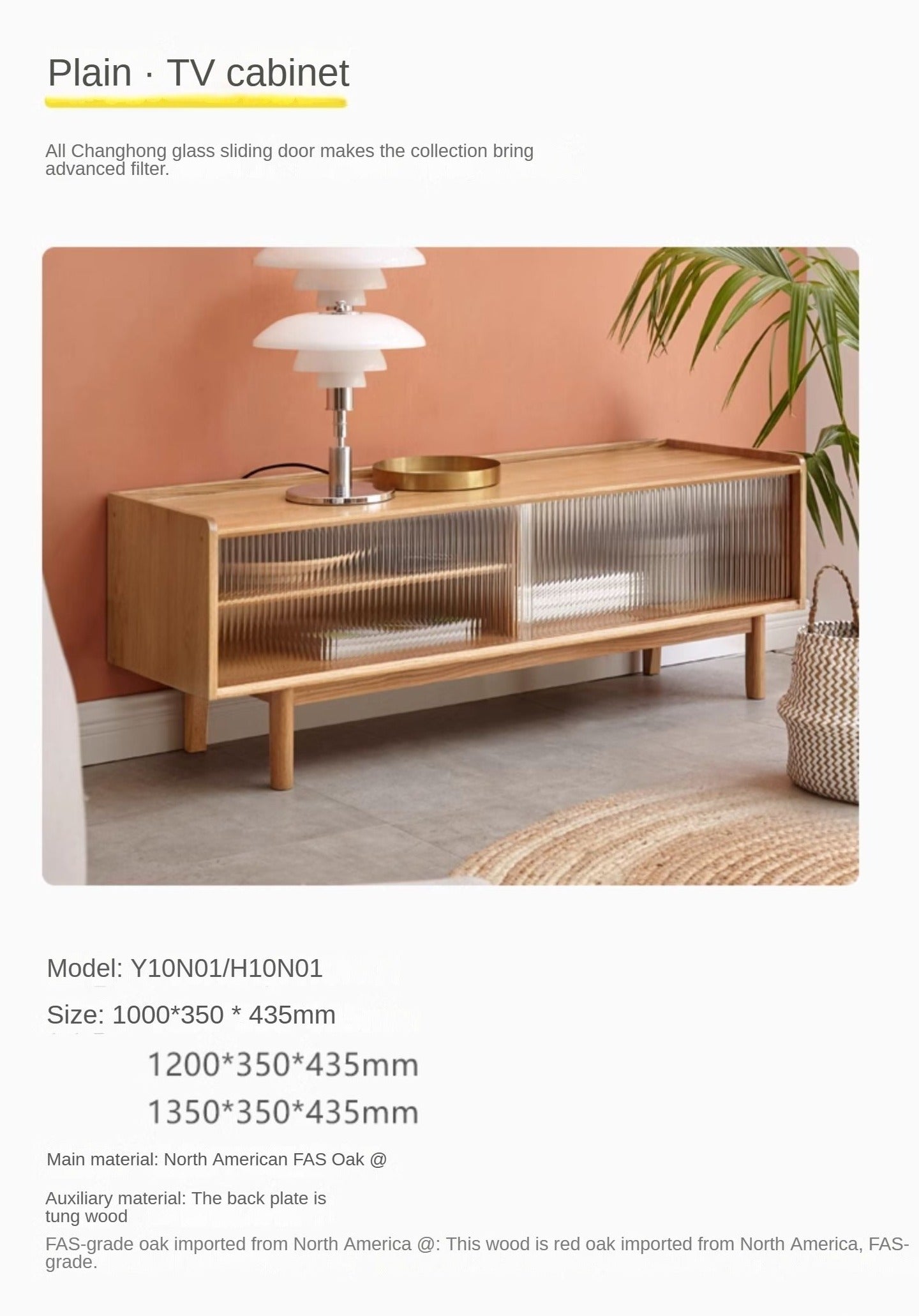 Solid Oak Wood TV Stand - Small Size with Multiple Style Options - Perfect for Living Room, Bedroom & Home Theater Setup