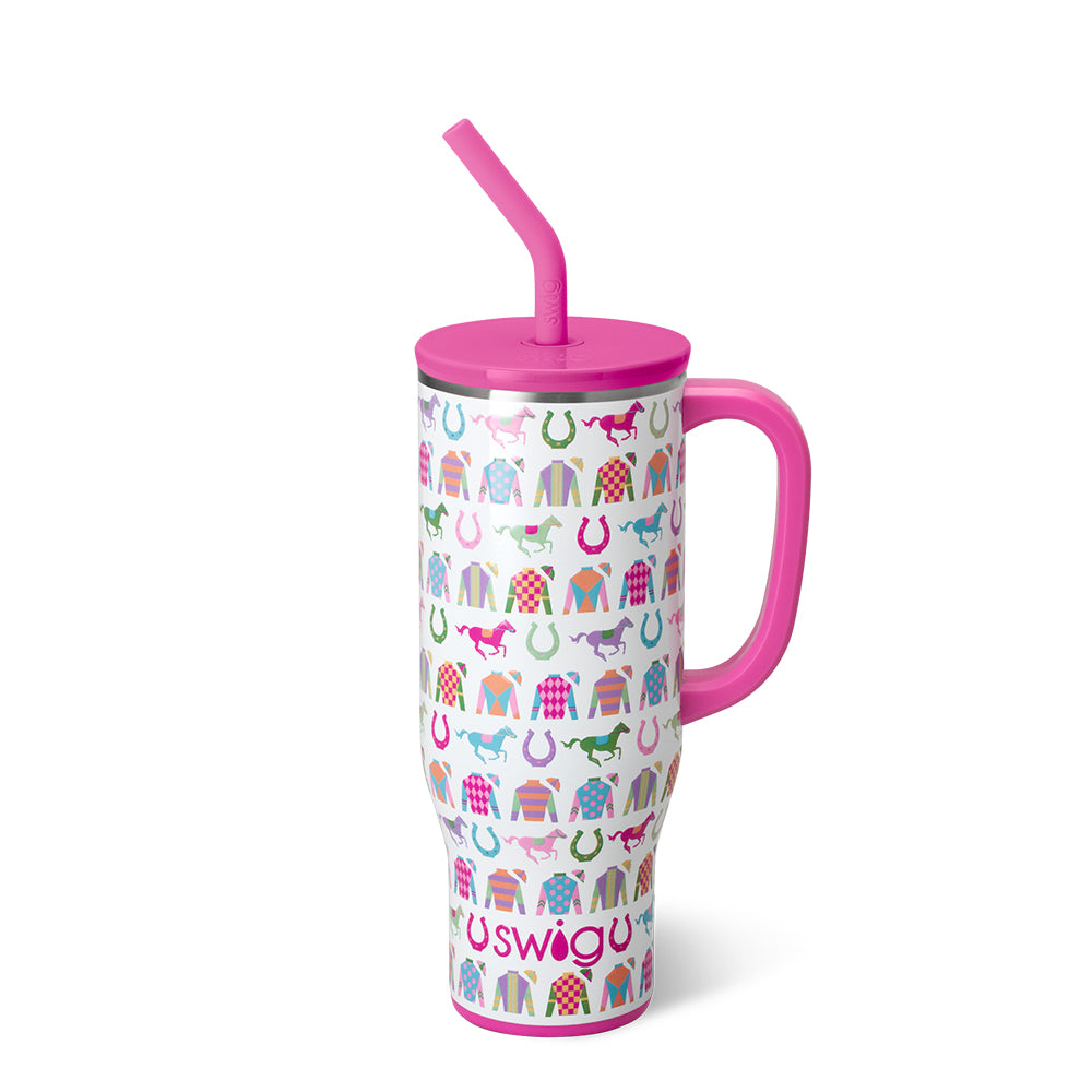 Go Baby Go Mega Mug 30oz - Large Insulated Stainless Steel Tumbler with Lid & Straw - Perfect for Coffee, Tea & Cold Drinks at Home, Office or Travel