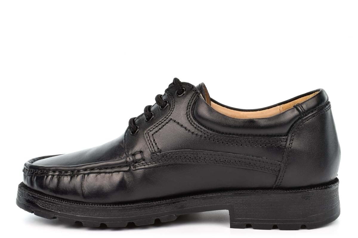 Men's & Boys' Genuine Leather Shoes - Lace-Up School, Work & Boat Shoes for Men & Teens - Durable Leather Upper for Classrooms, Office & Casual Wear