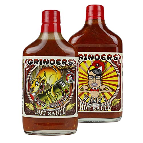 Wimpy Sweet & BRW Molten Hot Sauce - Award-Winning All-Natural Grinders Hot Sauce for Wings, Tacos & BBQ | Spicy Gourmet Condiment