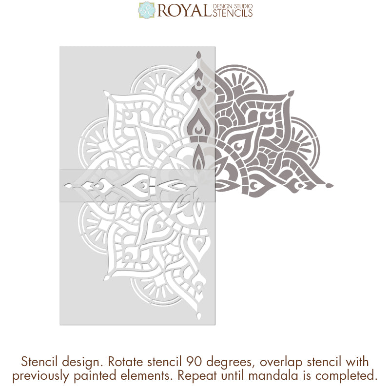 Prajna Mandala Stencil - Sacred Buddhist Art Drawing Tool for Meditation & Home Decoration | Perfect for Yoga Studios, Spiritual Spaces & DIY Craft Projects