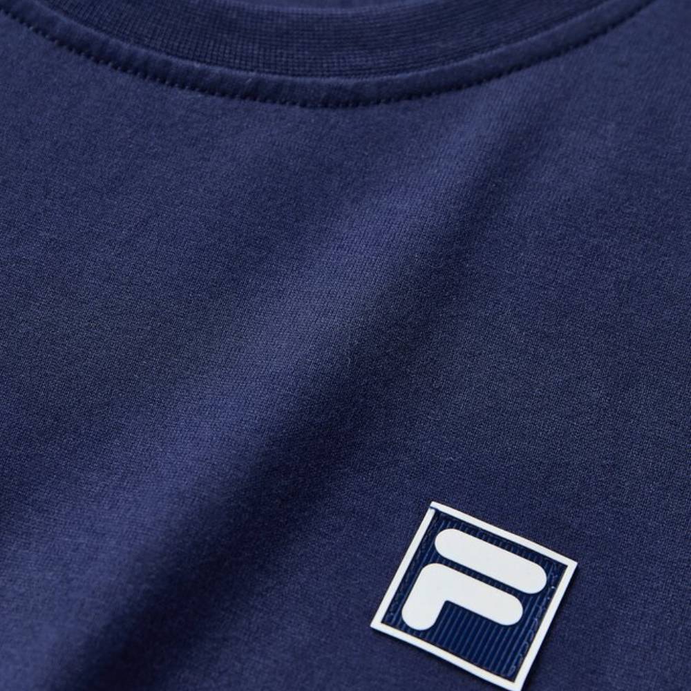 Fila Unisex Country Club Racquet Box Tee Top - Comfortable Cotton T-Shirt for Tennis & Casual Wear (Fila Navy) - Perfect for Sports, Gym, and Everyday Outfits