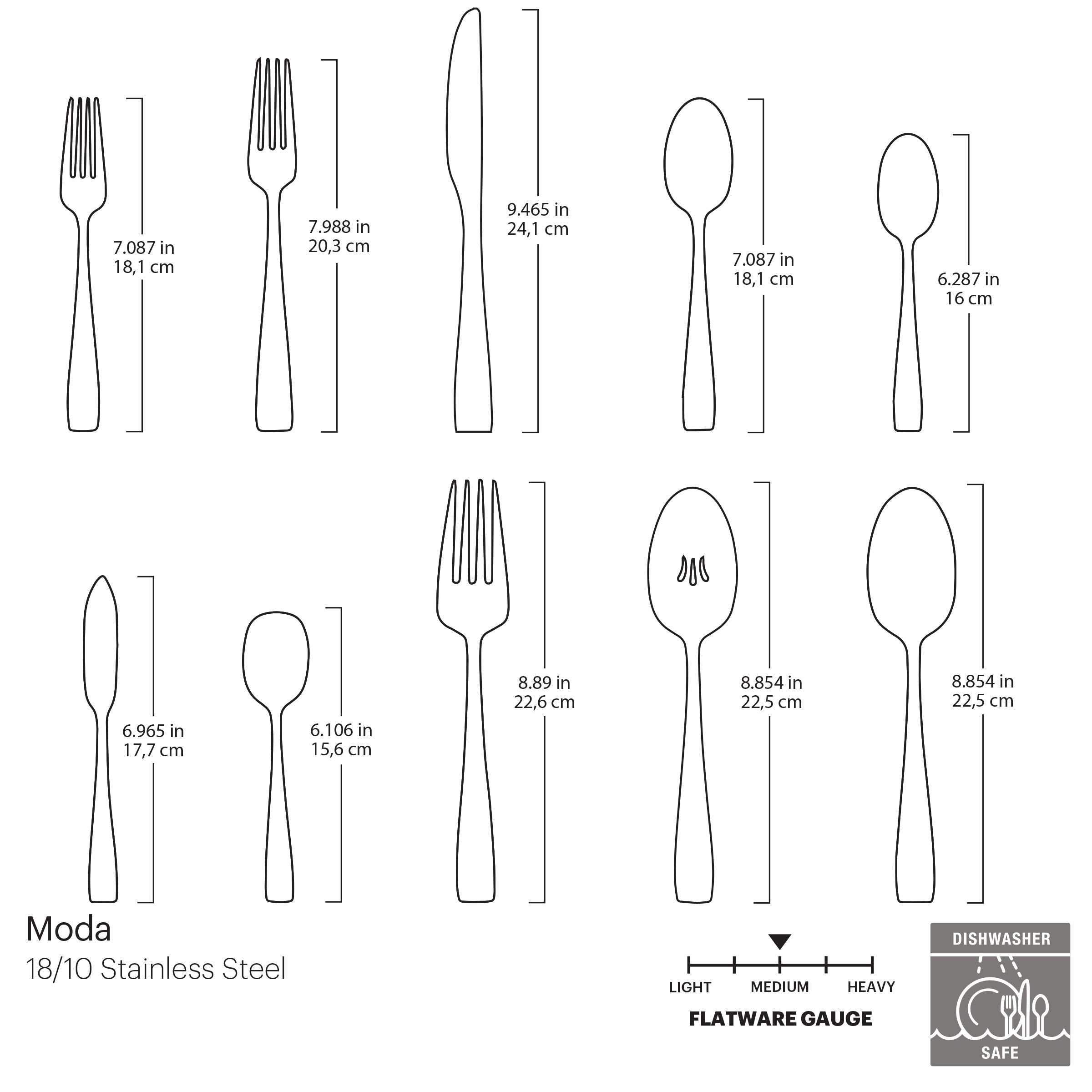 65-Piece Flatware Set - Stainless Steel Silverware Set for 12 - Modern Cutlery Set for Dining, Kitchen & Entertaining - Dishwasher Safe