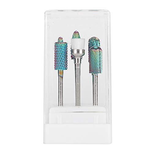 Puseky Professional Tungsten Alloy Nail Drill Bits Set - 10pcs Nail Grinding Heads for Gel Polish Removal, Manicure & Pedicure - Durable & Long-Lasting for Salon & Home Nail Care