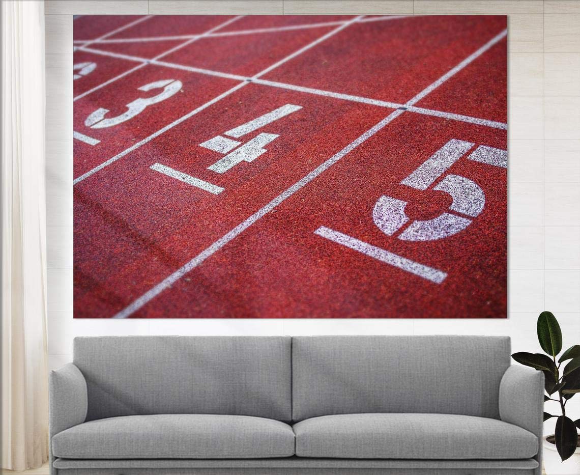 Running Canvas Art - Motivational Runner Gift & Wall Decor - Track & Field Poster for Coach - High-Quality Canvas Print - Perfect for Home Gym, Office & Running Enthusiast Decor