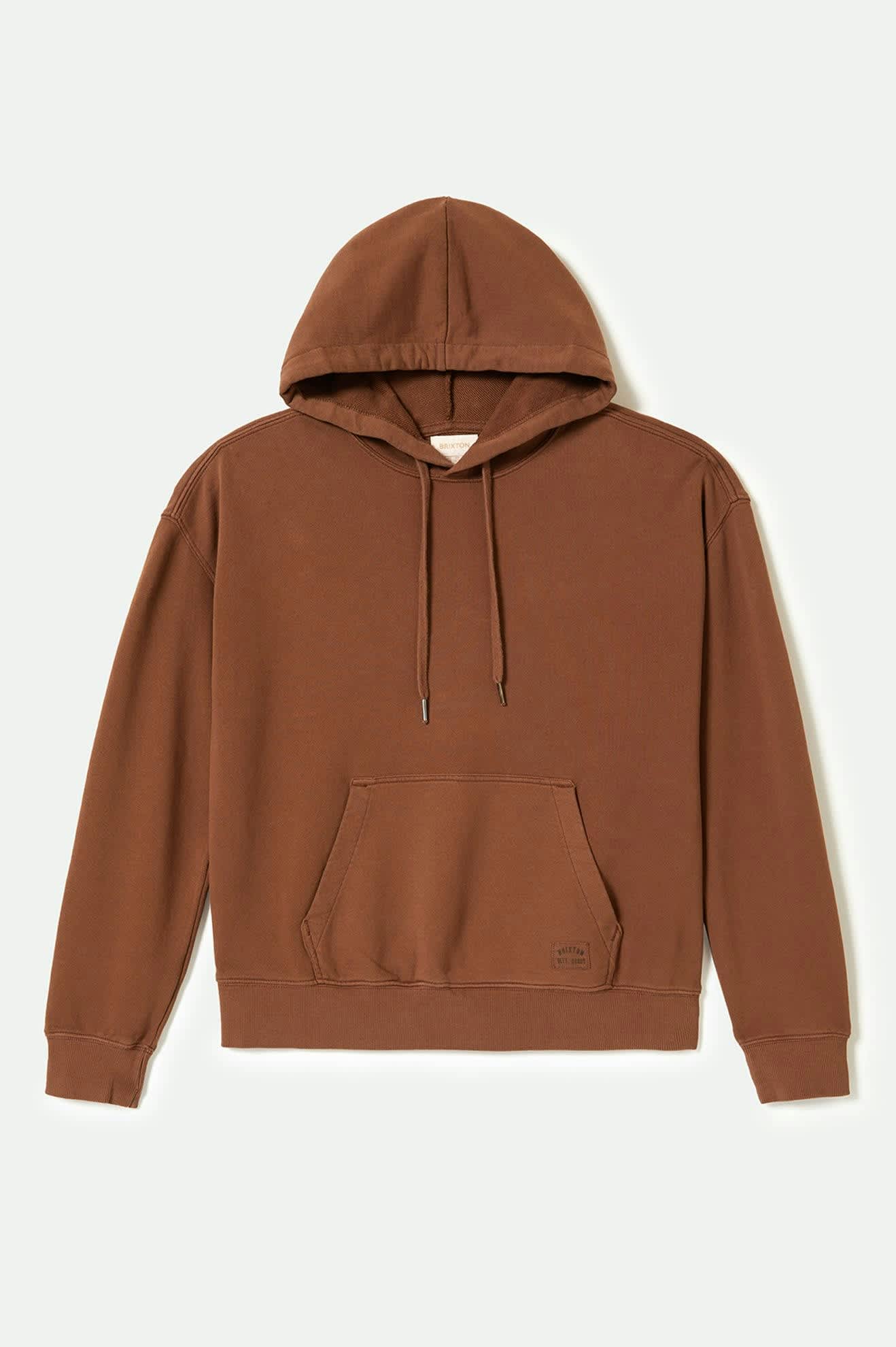 Cross Loop French Terry Hoodie for Men & Women - Soft & Cozy Pullover Sweatshirt - Pinecone Brown - Perfect for Casual Wear, Lounge & Outdoor Activities