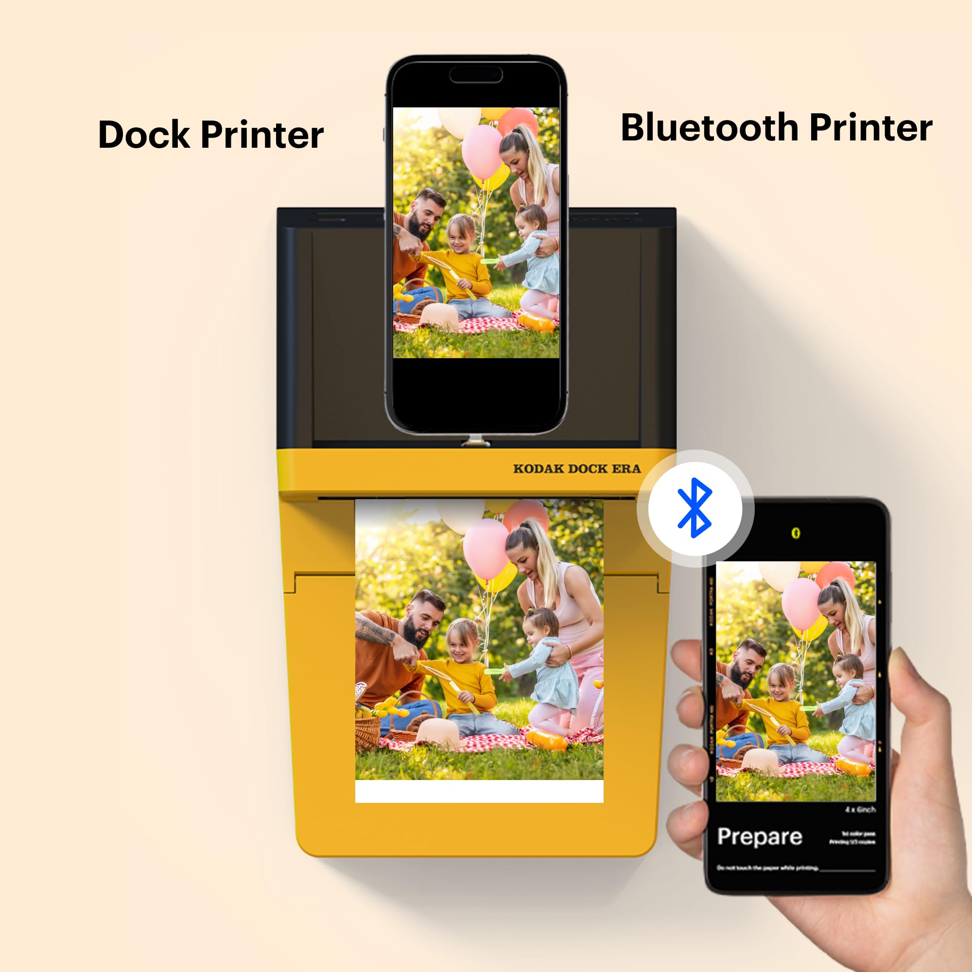KODAK Dock ERA 4PASS Instant Photo Printer (4x6) with 10 Sheets - Portable Wireless Photo Printing for Home, Travel & Parties - Compatible with Smartphones & Tablets