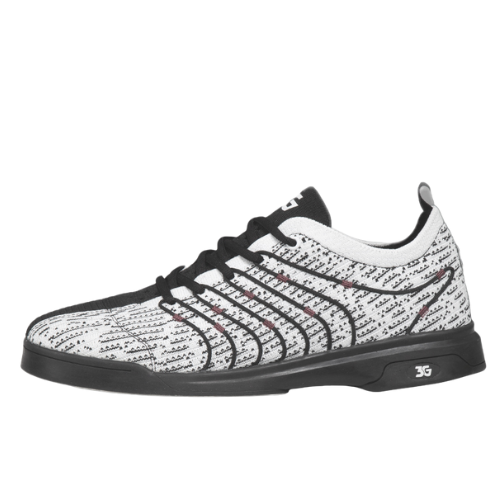 3G Ascent II White/Black Men's Right Hand Bowling Shoes - Lightweight & Comfortable for Competitive Play & League Bowling