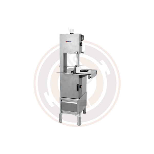 Omcan 80-Inch Stainless Steel Floor Band Saw with 2 HP Motor - Heavy-Duty Commercial Meat Cutting & Food Processing Equipment for Butcher Shops & Restaurants