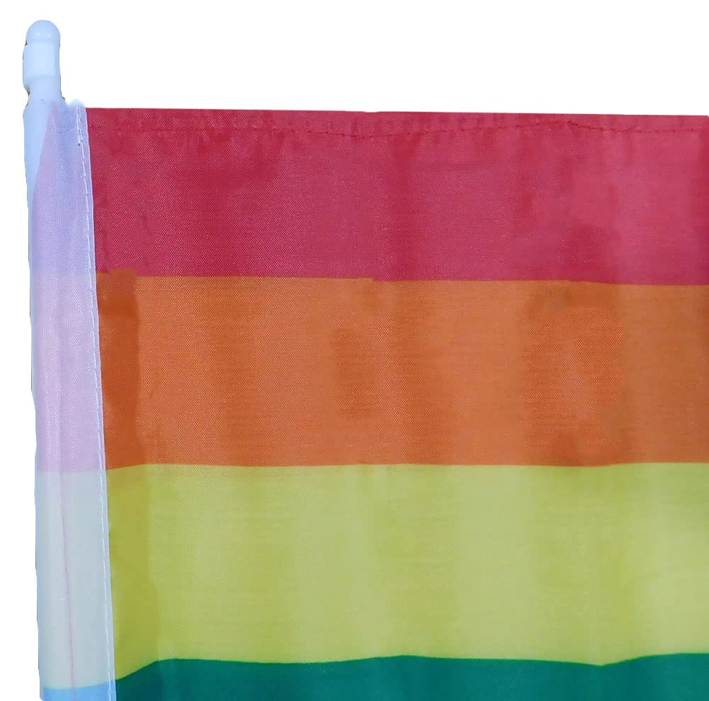 12-Pack Rainbow Striped LGBTQ Pride Double-Sided 12