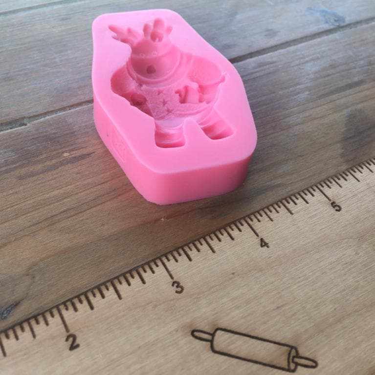 Christmas Reindeer Silicone Mold with Bell - 3 x 2 Inches | Bakell® - Perfect for Holiday Baking, DIY Chocolate, Candy, Soap, and Resin Crafts
