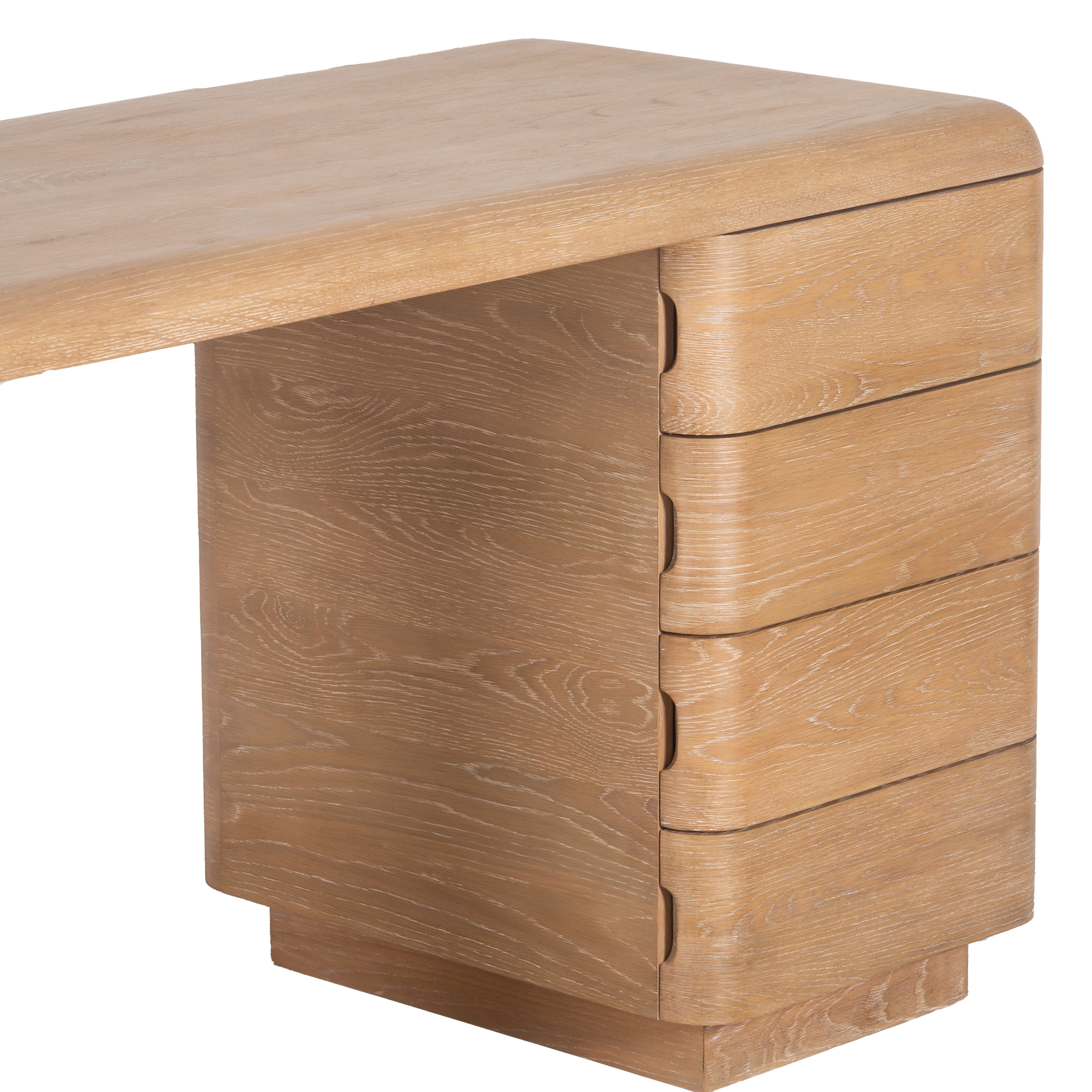 Modern Wooden Column Desk with Drawers - Stylish Home Office Furniture for Small Spaces, Perfect for Study, Work, and Remote Learning