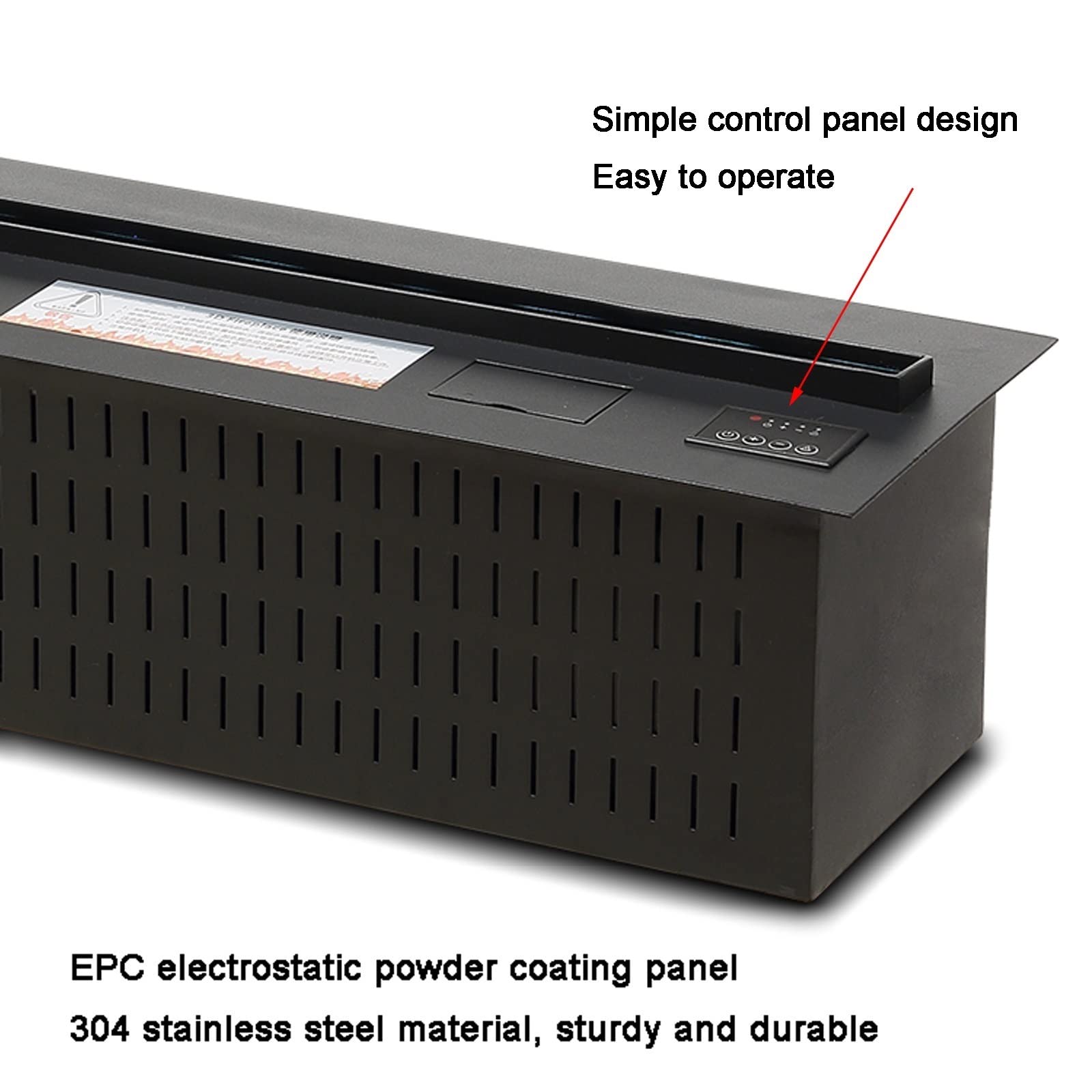 3D Simulation Electric Fireplace with Water Vapor & Auto-Fill Humidifier - Adjustable Flame & Remote Control - Perfect for Living Room, Bedroom, Office & Winter Home Decor