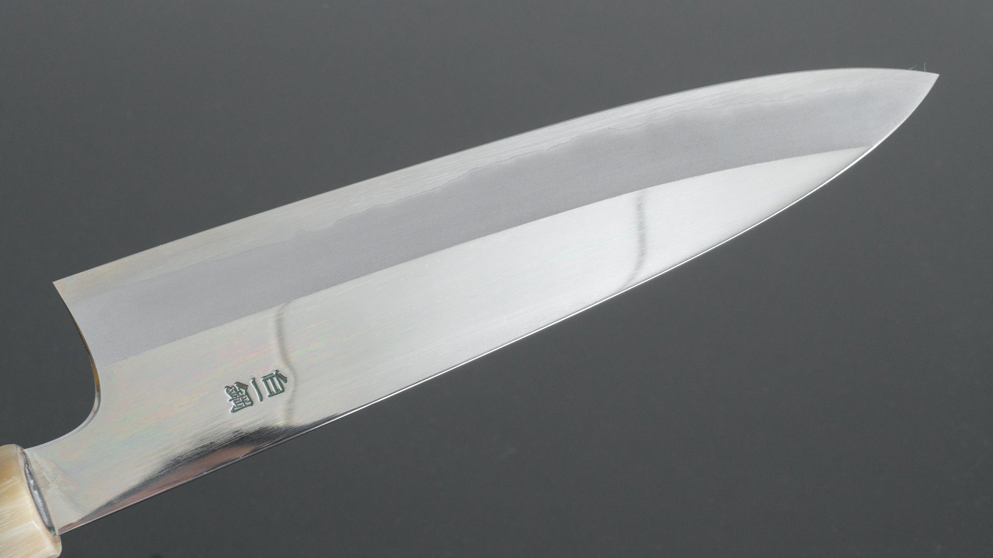Hitohira Togashi White #1 Stainless Clad Gyuto 210mm Japanese Chef Knife - Taihei Makassar Ebony Handle (Mirror Polished) - Perfect for Sushi, Sashimi & Precision Cutting