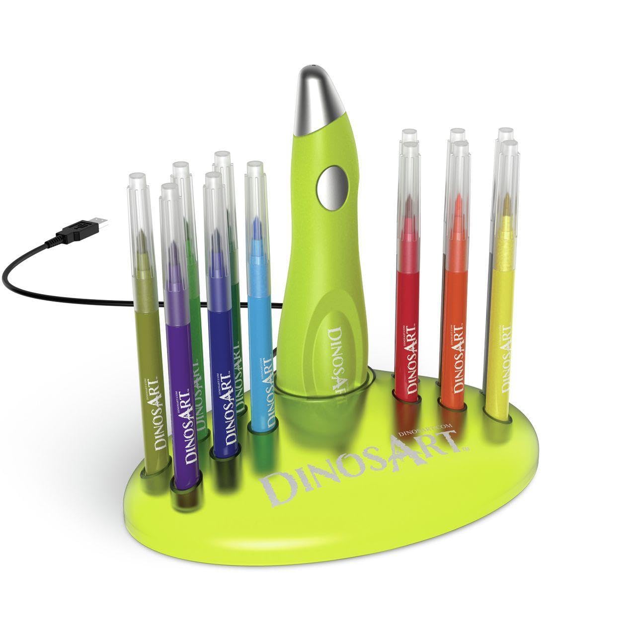 DinosArt Electric Spray Pen for Art & DIY Projects - Battery Operated Airbrush Kit for Painting, Crafting, and Nail Art - Perfect for Artists, Hobbyists & Beginners
