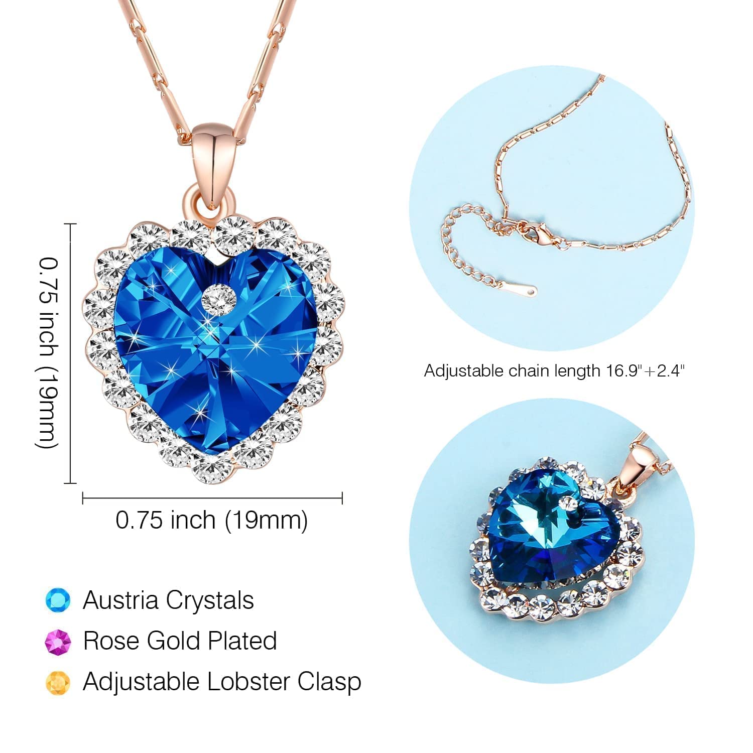 Eternal Preserved Rose Necklace for Women - Romantic Gift for Mom, Wife, Girlfriend, Fiancée | Perfect for Mother's Day, Anniversary, Birthday & Valentine's Day | Elegant Jewelry for Special Occasions & Date Nights
