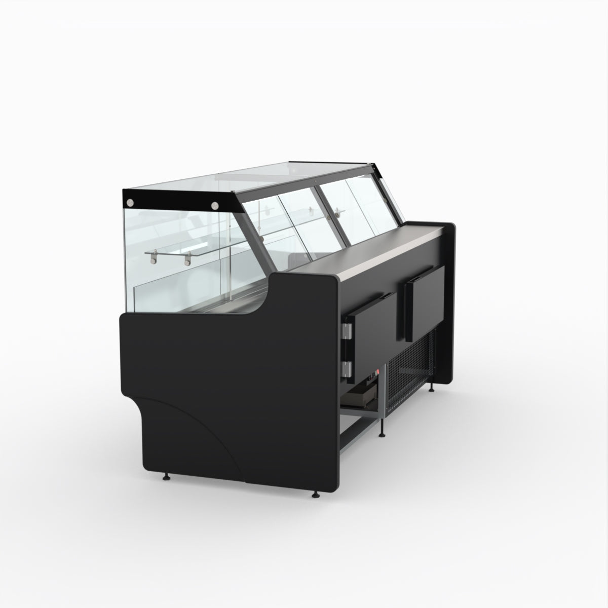 2 Meter AG Deli Showcase Glass Display Case - Perfect for Supermarkets, Delis & Bakeries to Showcase Fresh Food & Pastries