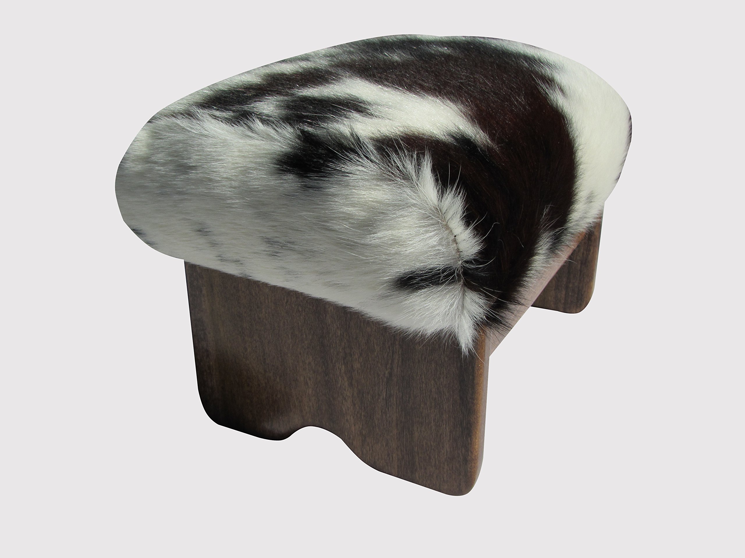 Premium Cowhide Padded Foot Stool - Handcrafted in USA - 9