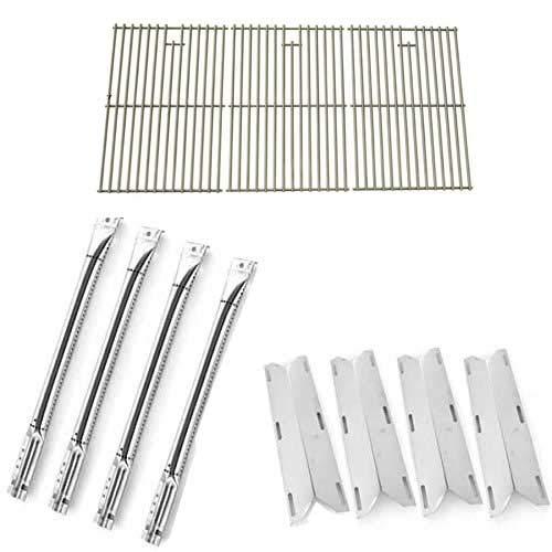 Charmglow 720-0536 BBQ Gas Grill Replacement Parts Kit - 4 Stainless Steel Burners, Heat Plates & Cooking Grates - Perfect for Outdoor Grilling, Backyard BBQs & Patio Parties