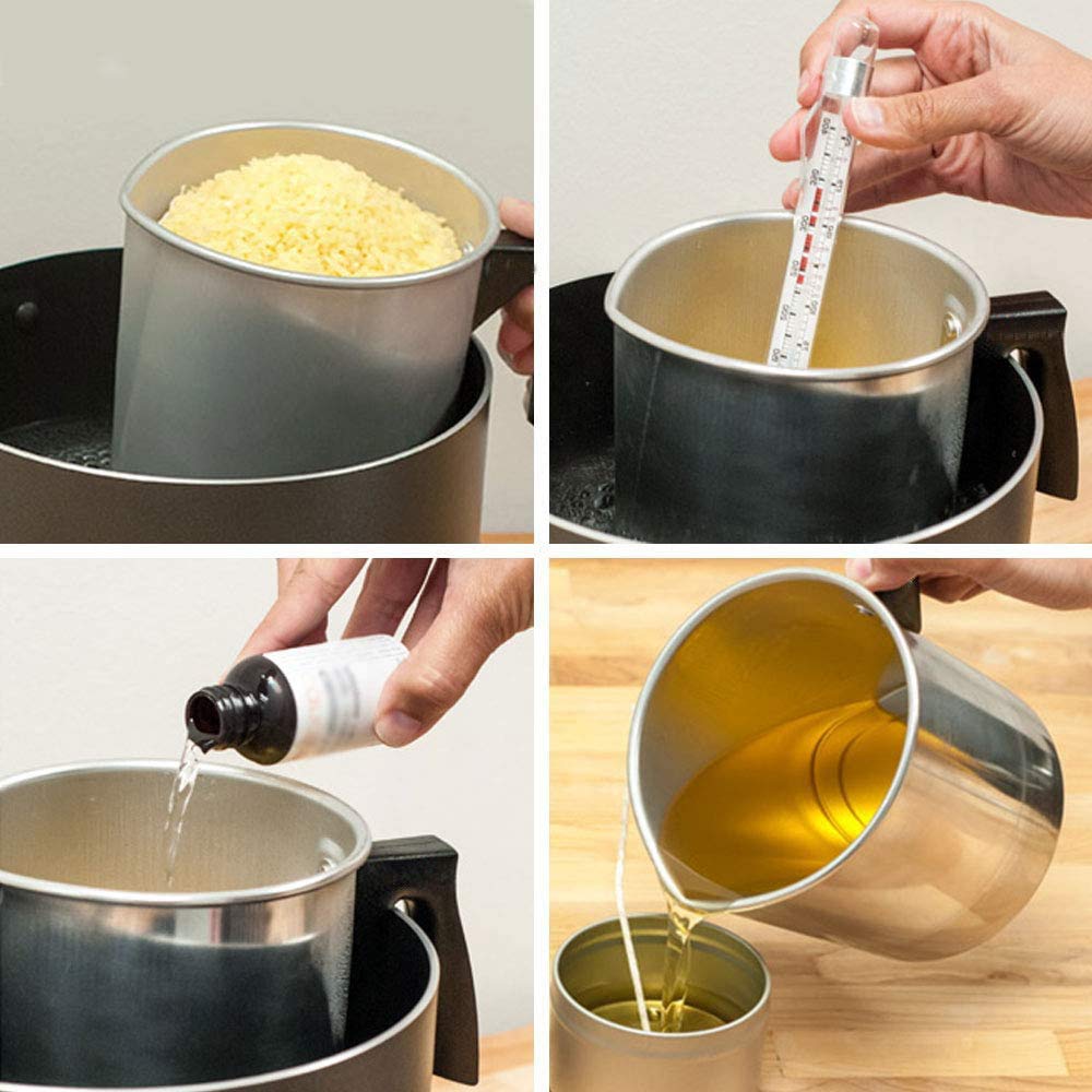 ONVER 1.2L Metal Wax Melting Pot for DIY Candle Making - Professional Candle Warmer for Soy Wax, Beeswax & Essential Oils - Perfect for Home Candle Crafting, Soap Making & Aromatherapy Projects (Ideal for Gifts, Spa Days & Relaxation)