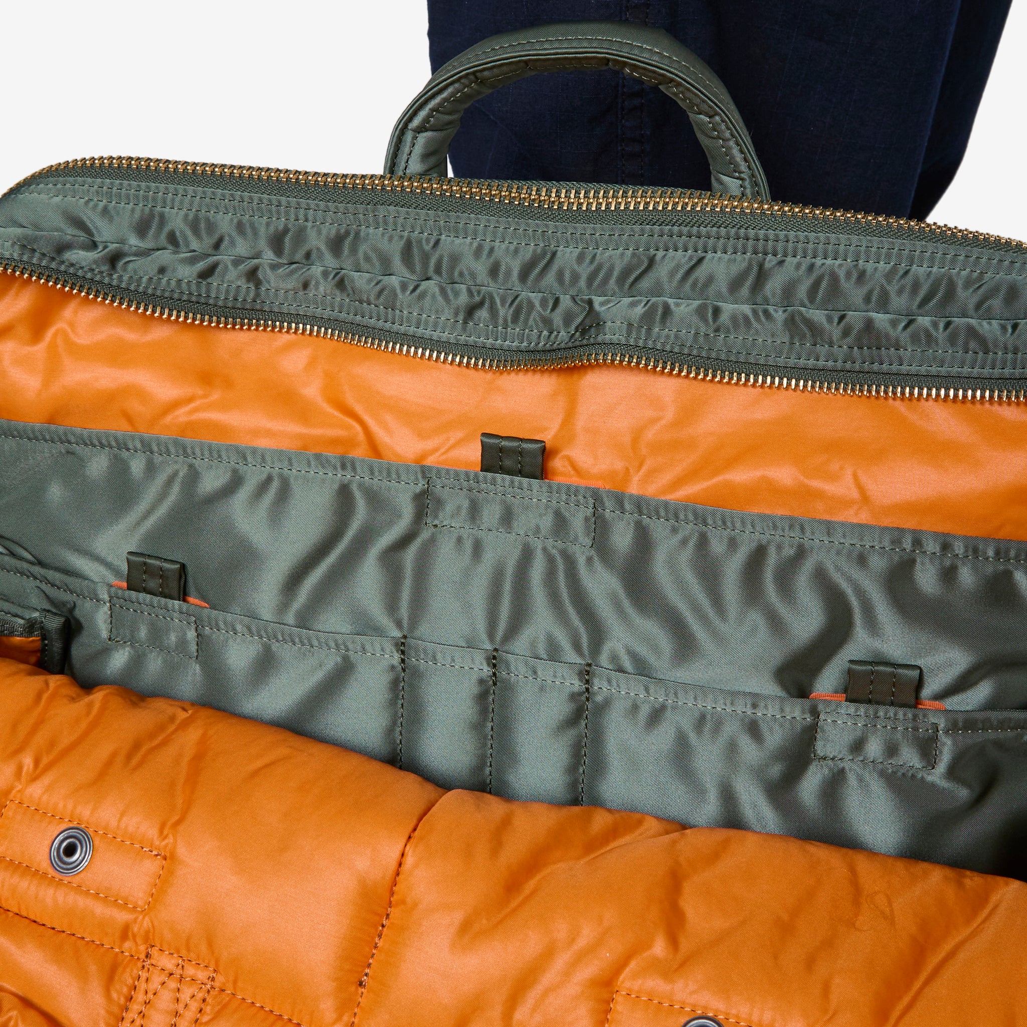 All New Tanker 2-Way Document Bag with Zipper in Sage Green - Perfect for Office, School & Travel Organization